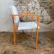 Postmodern orange armchair with bouclé wool fabric, 20th century