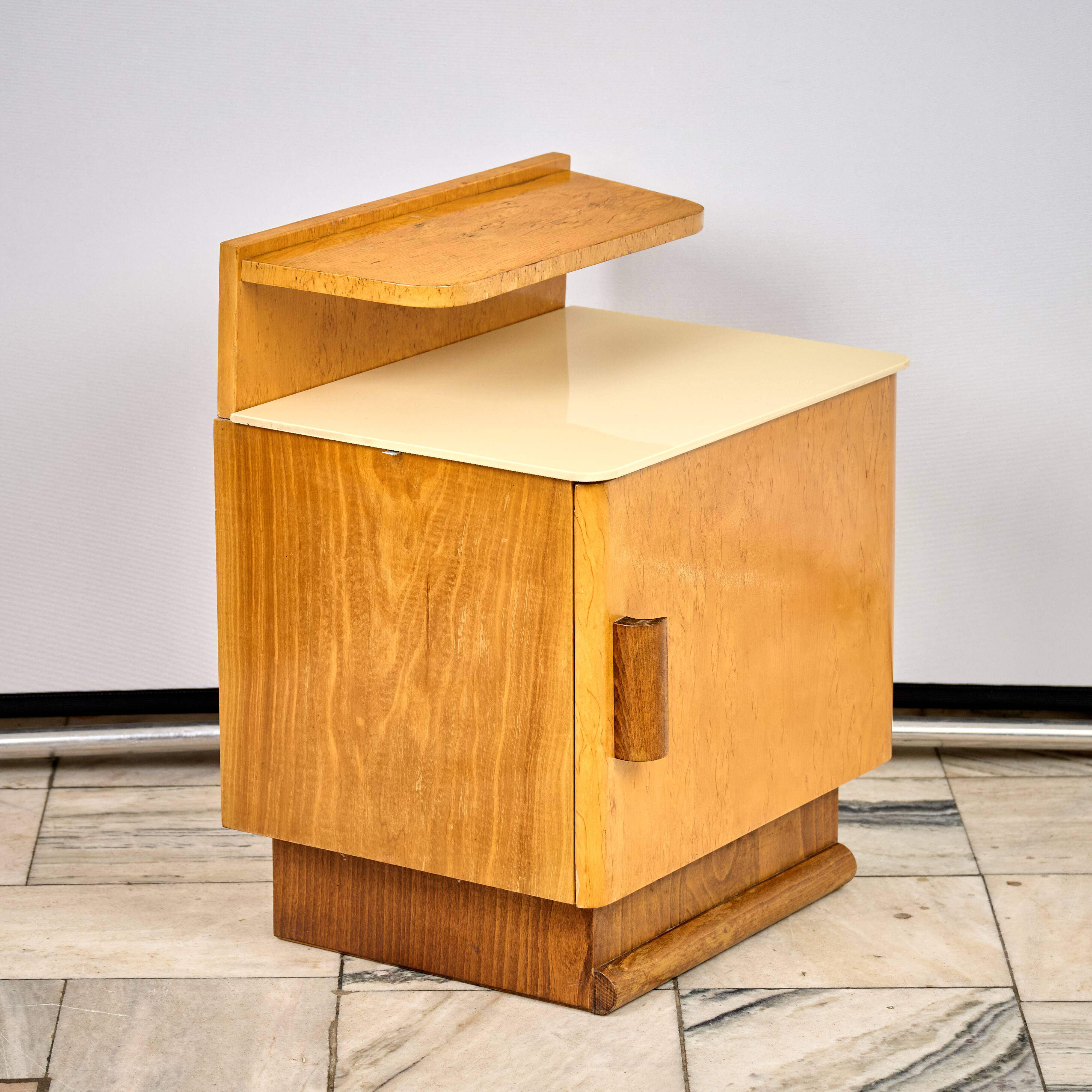 Set of two Art Déco nightstands by Jindřich Halabala, 1960s, Czechoslovakia