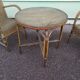 Lot 2 fauteuil et une table en rotin osier de jardin
