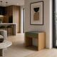 Solid oak stool with cushion (customisable)