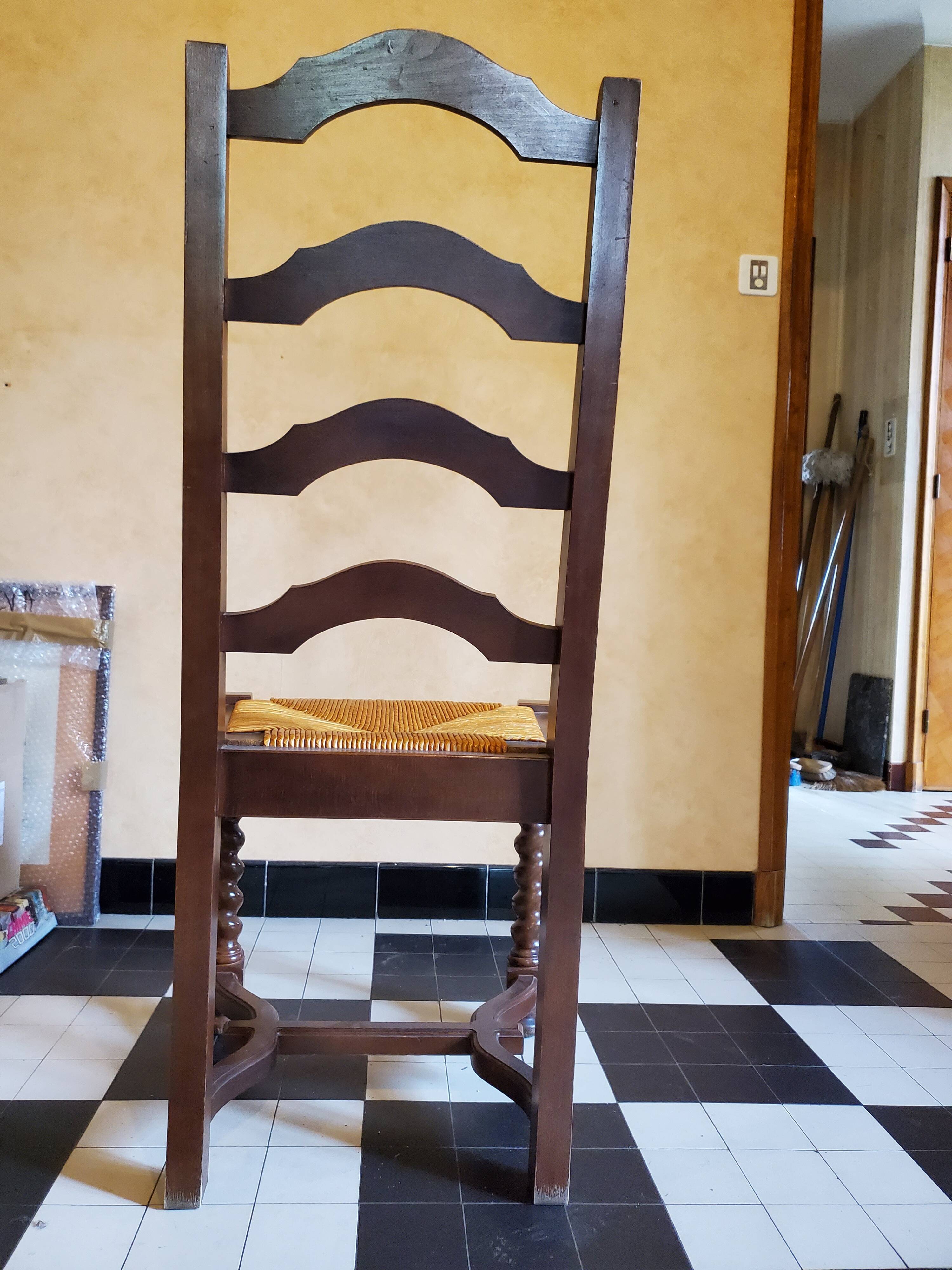 Set of 4 dining chairs Louis XIII style