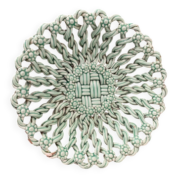 Woven ceramic basket