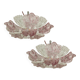 Set of 2 charming vintage Murano glass ceiling lamps, pink