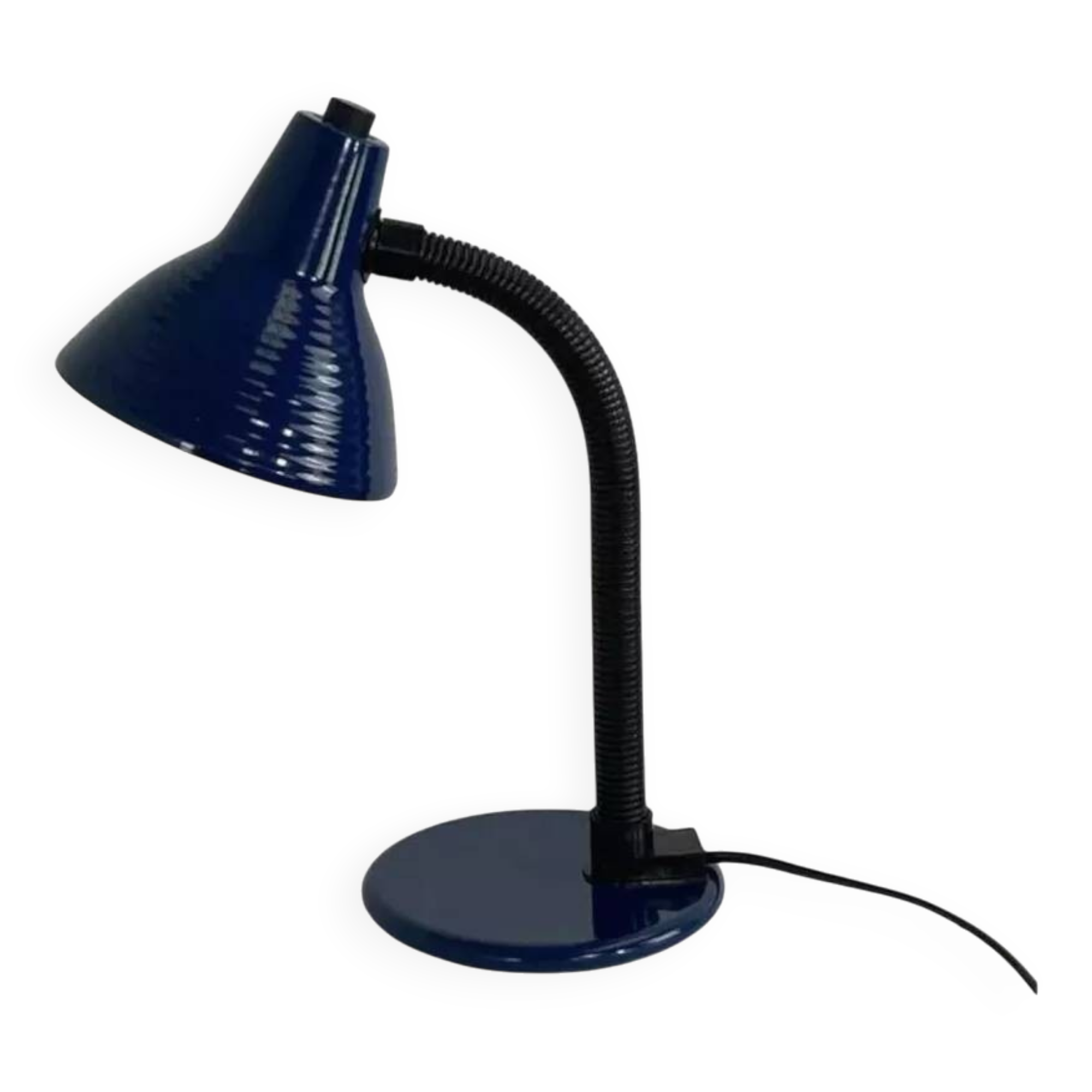 Blue industrial desk lamp