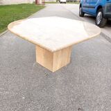 Travertine coffee table