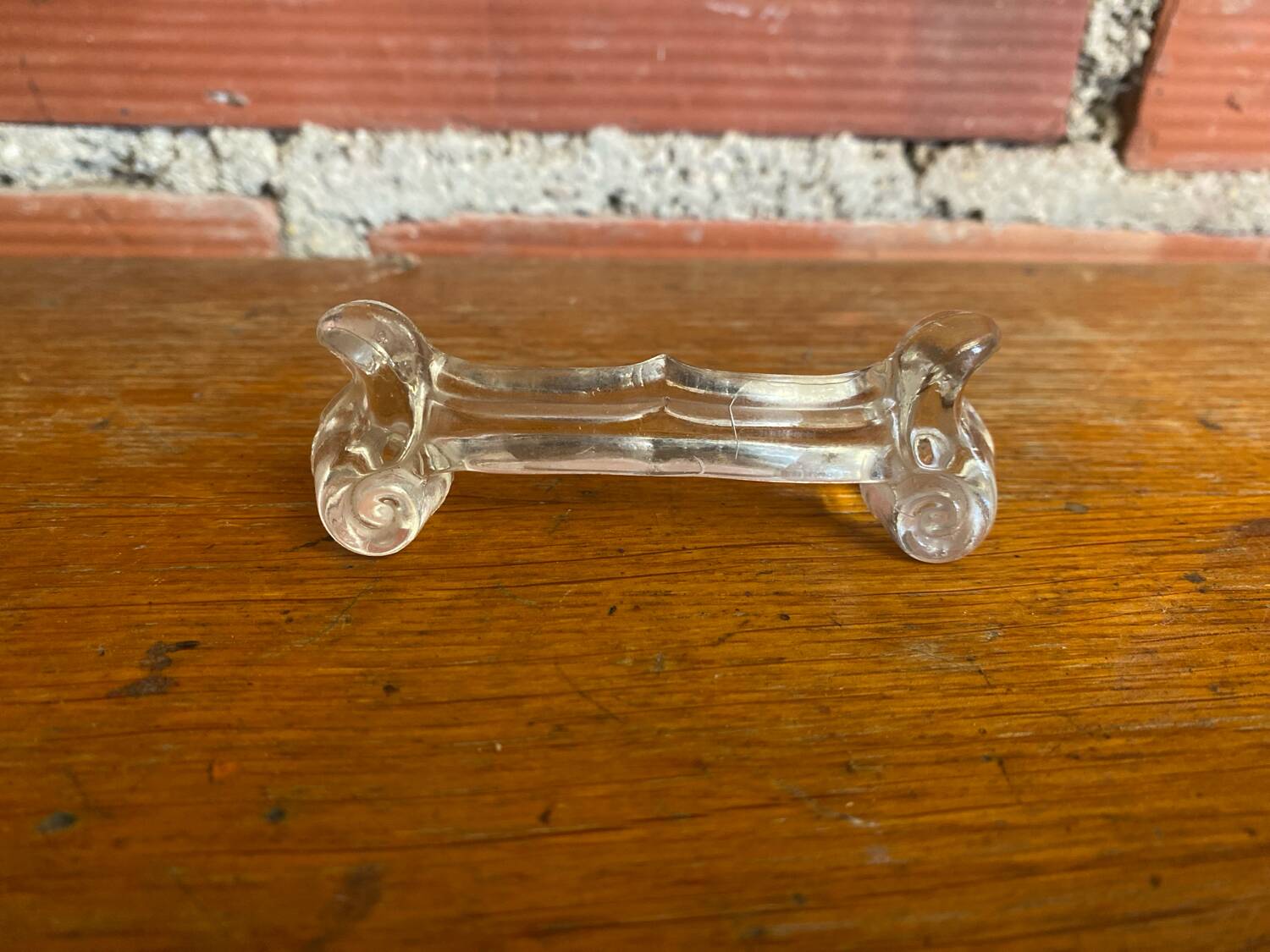 Series 5 antique knife rests portieux molded glass vintage tableware