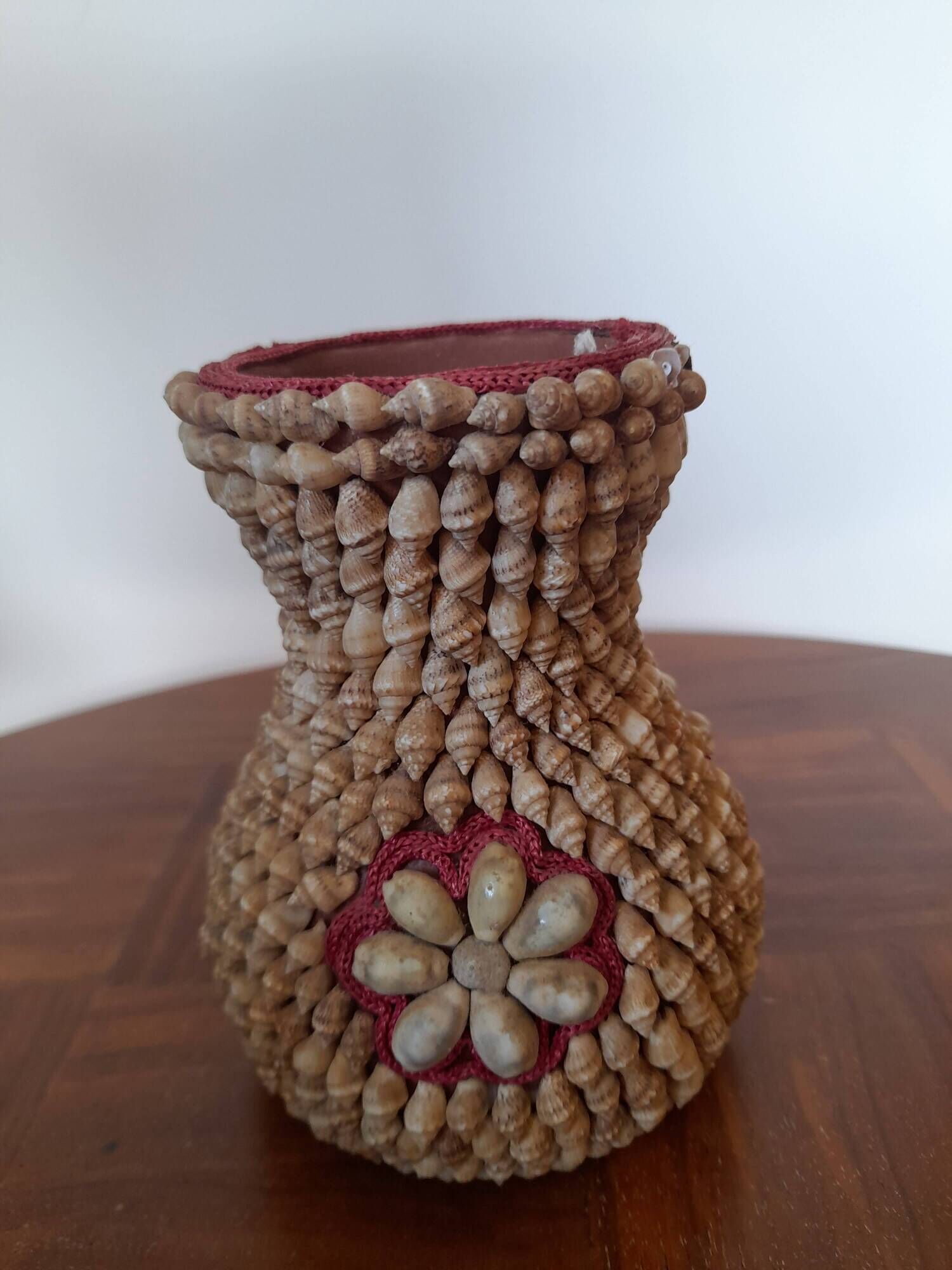 Vintage shell vase