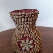 Vase vintage en coquillages