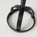 Brutalist wrought iron candlestick