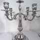 Pair of silver-plated bronze candelabra with 5 light arms.