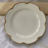 Plate and its golden ravier rim