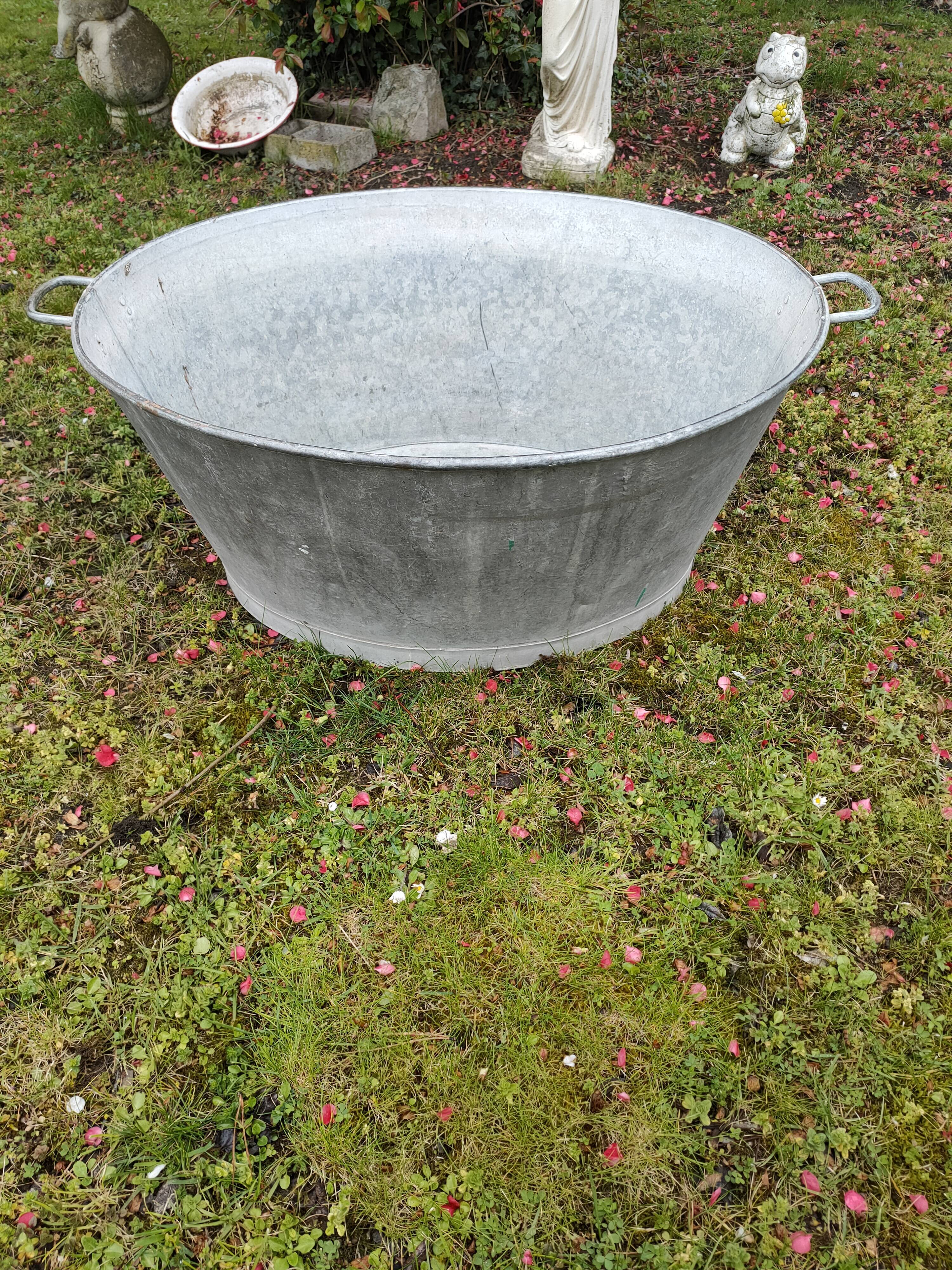 Old zinc basin