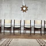 Série de 6 chaises vintage années 1960