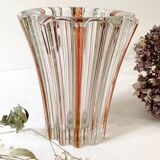 Glass vase signed Pierre D'Avesn, 1940s