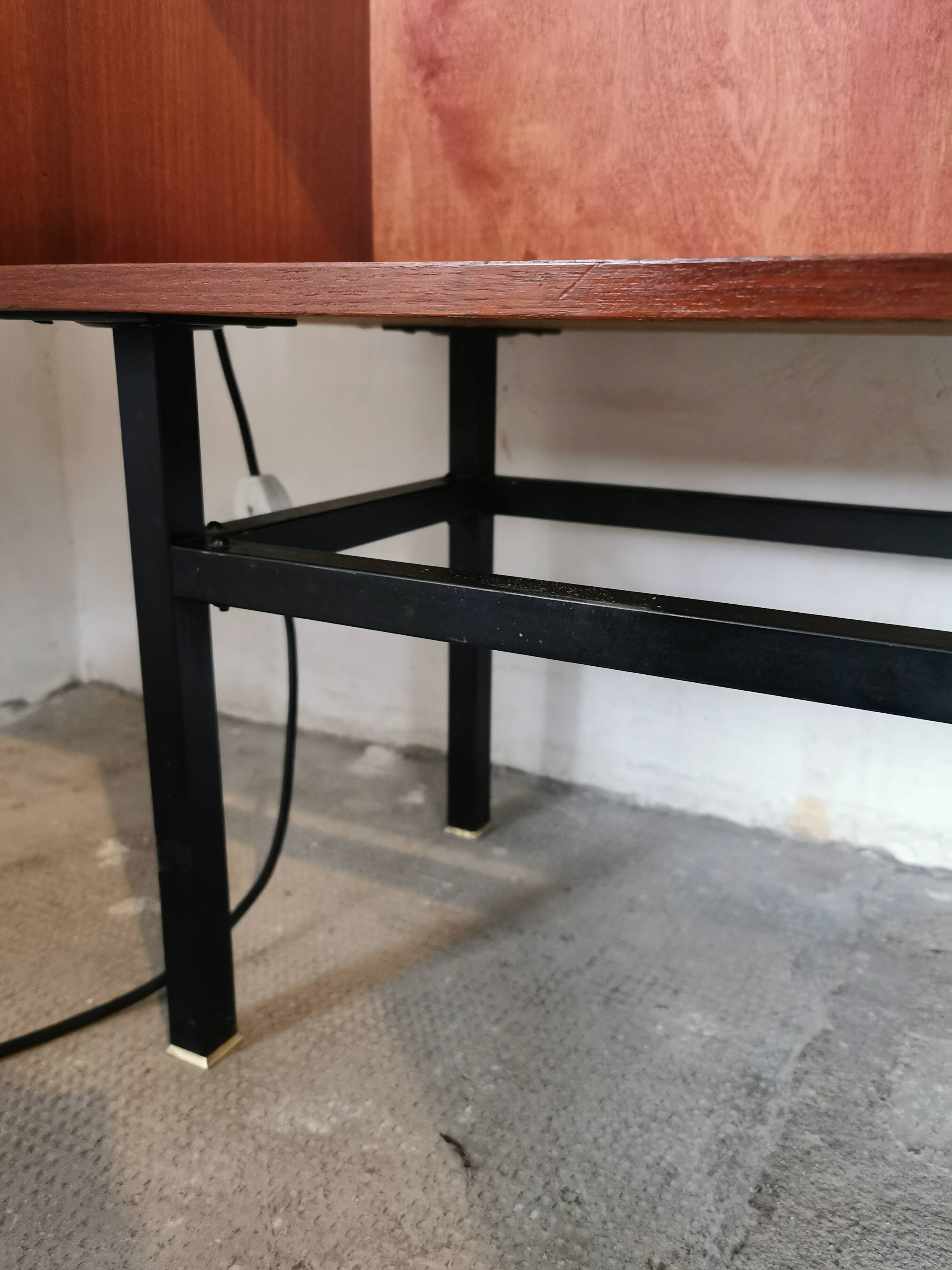 Small teak and metal sideboard, 70s