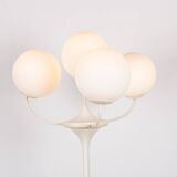 Large floor lamp, 4 branches finished with opalines, by Eva Renée Nele for Temde Leuchten 1960