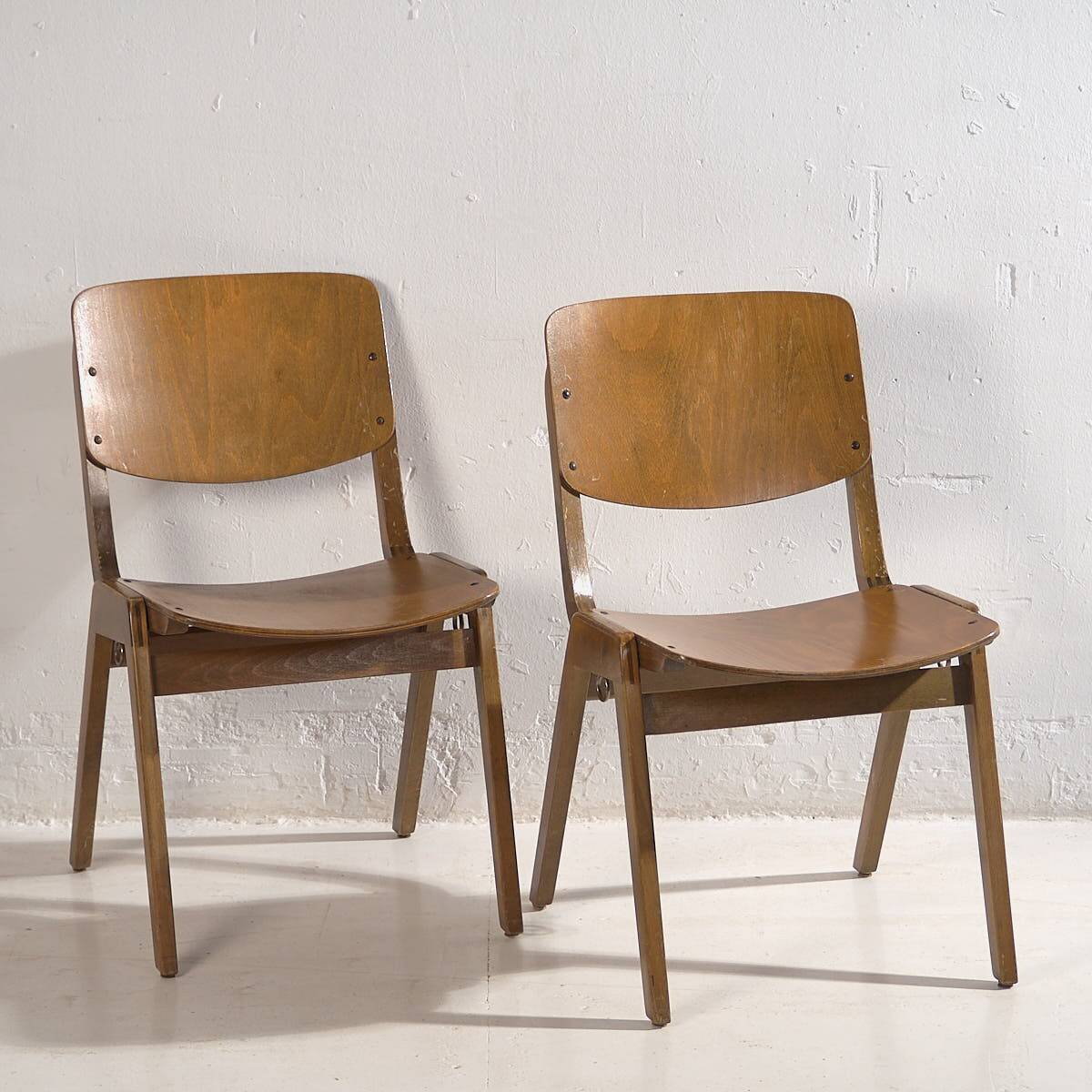 Chaises de salle à manger vintage Thonet (c.1950). Ensemble de 6 pièces