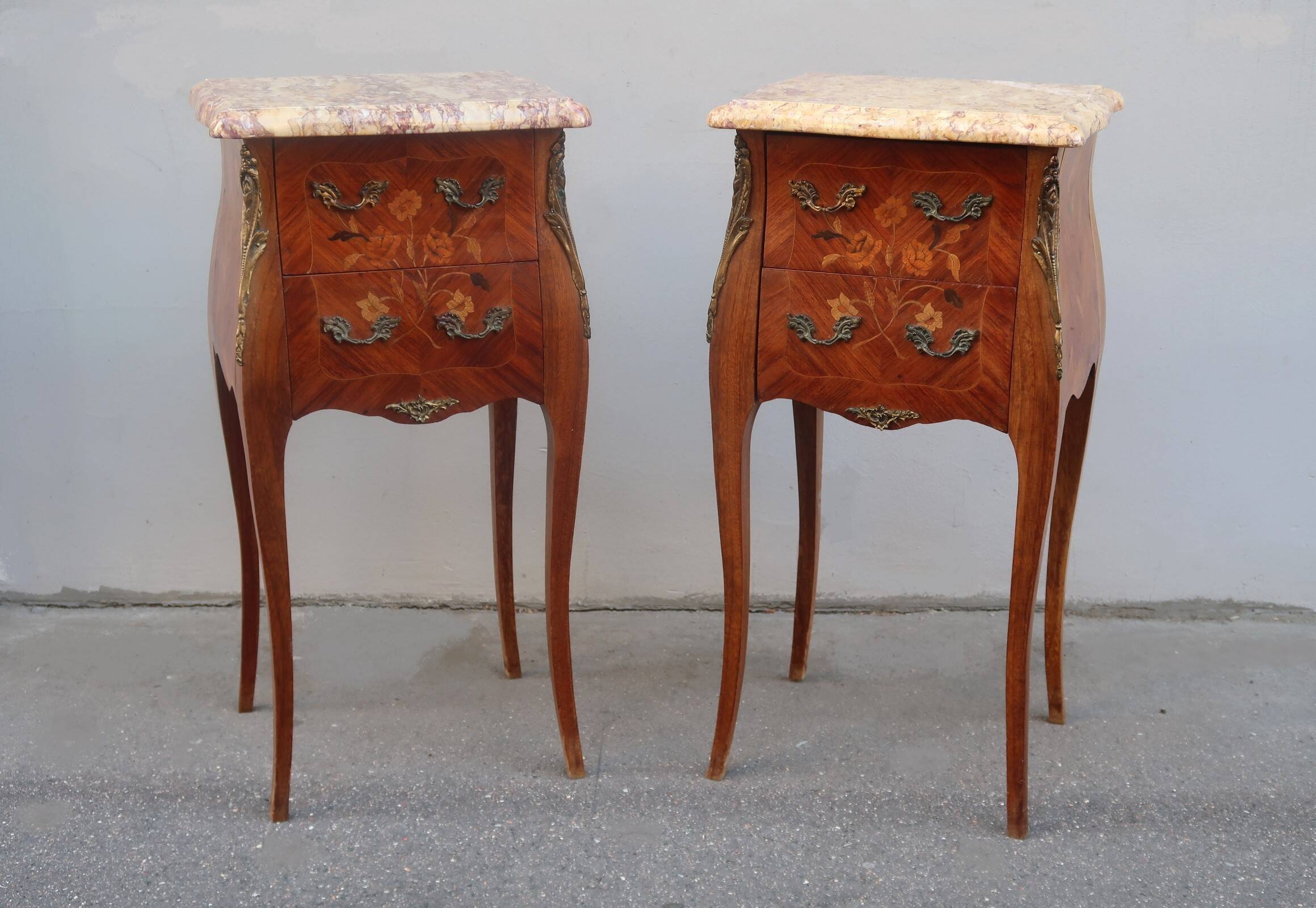 Pair of Louis XV style bedside tables