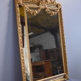 Important mirror with parcloses, Louis XVI style – late 19th century