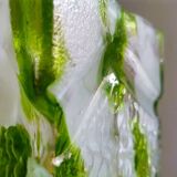 Portuguese green  glass vase by Marinha Grande