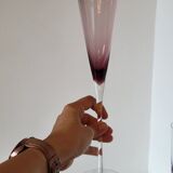Set of 6 champagne flutes in different colors and shapes