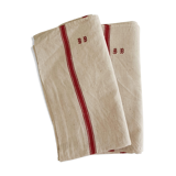 Duo of HEmp towels monogrammed BB