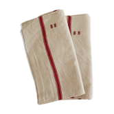 Duo of HEmp towels monogrammed BB