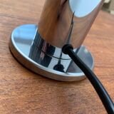 Vintage German table lamp in chrome and glass by Motoko Ishii for Staff.