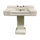 Floor washbasin from the 1930s in enamel of the brand JACOB DELAFON