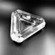 Triangular ashtray in val saint Lambert crystal