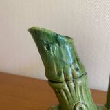 Art Nouveau earthenware vase with bamboo decoration circa 1900