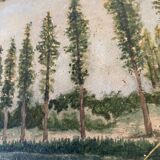 Painting from the 1900s, glass frame