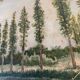 Painting from the 1900s, glass frame
