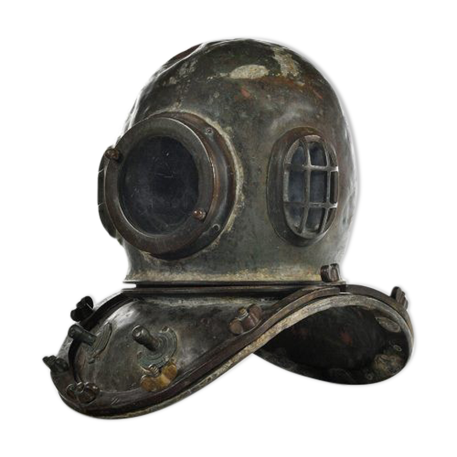 Early 20th century scuba diving helmet