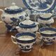REAL OLD WILLOW English Porcelain Dinner Service - 27 pieces