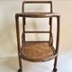 Rattan serving trolley