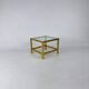 Hollywood Regency Brass and Glass Side Table, 1970s