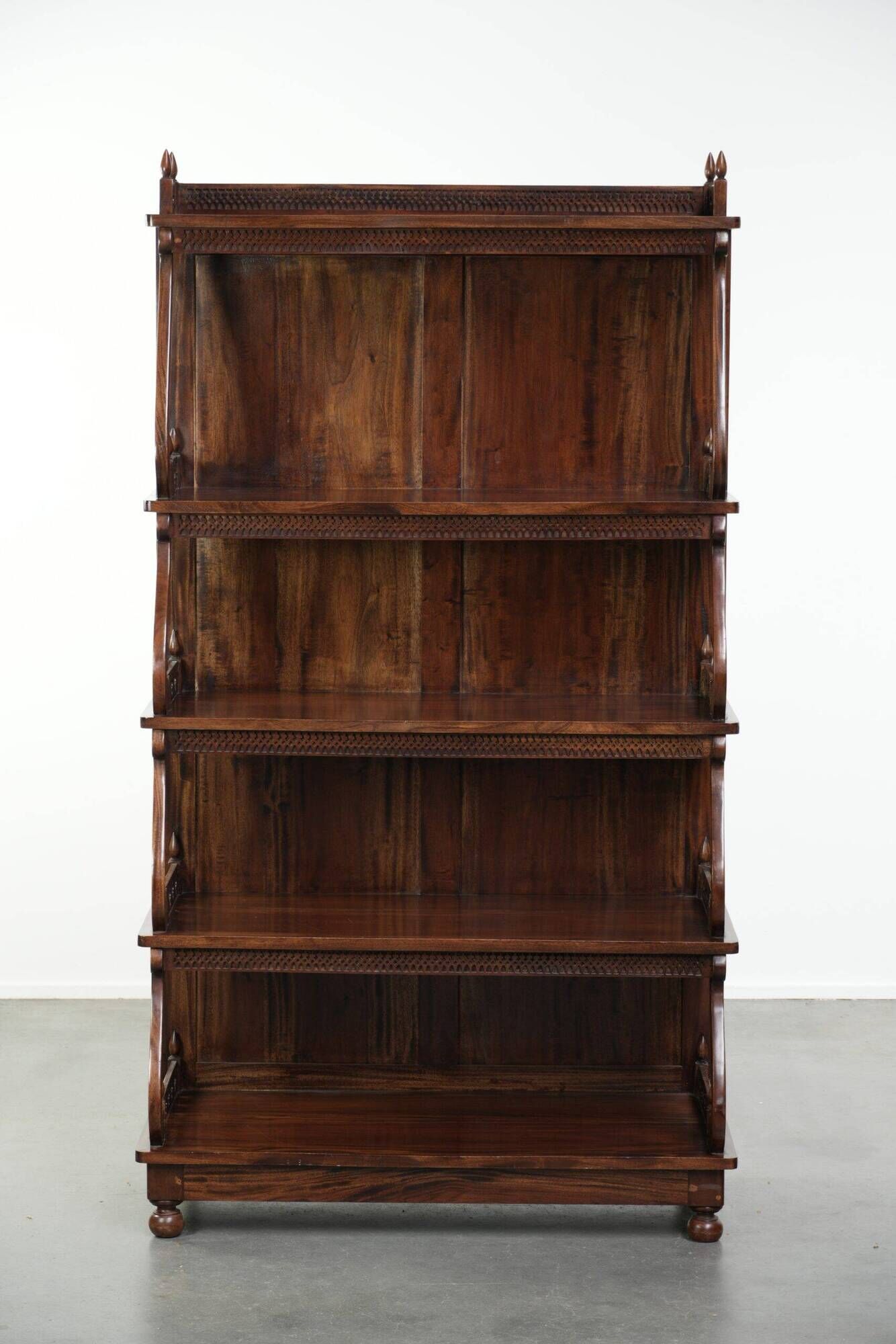 Elegant wooden  bookcase with a classic English look from the 20th century
