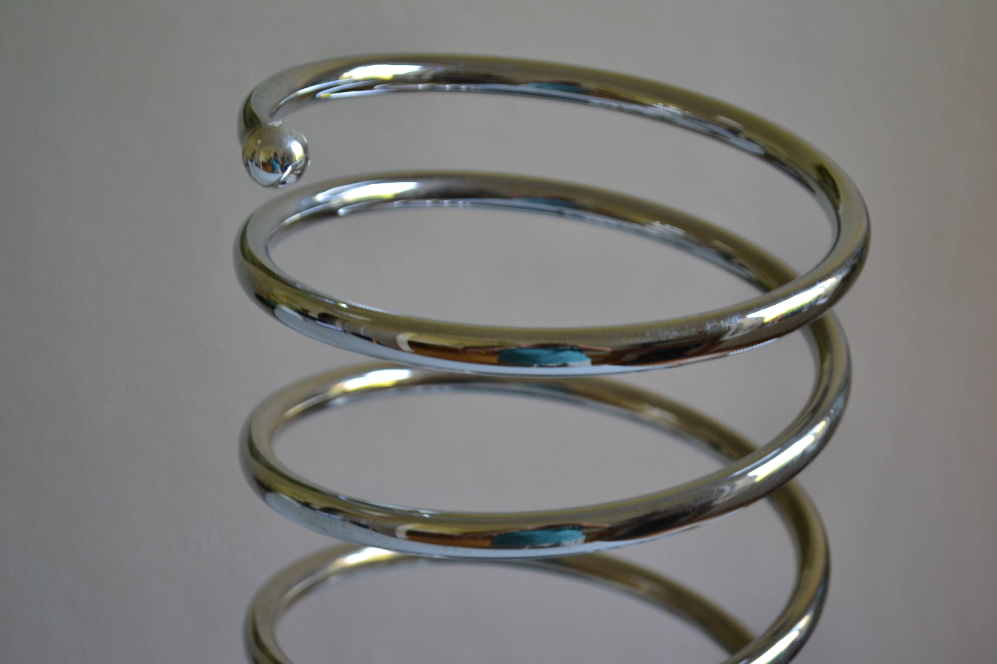 Chrome metal spring umbrella holder