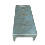 Industrial coffee table in folded steel sheet