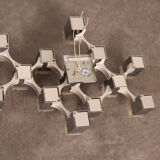 Ceiling light model 'Cubic' with 13 light units by Sciolari - Italy - 1970's