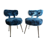 Pair of chairs blue duck rug