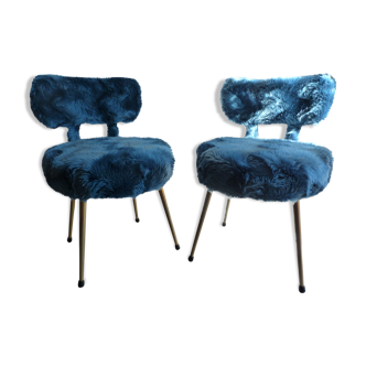 Pair of chairs blue duck rug