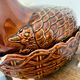 Plat barbotine canard vintage
