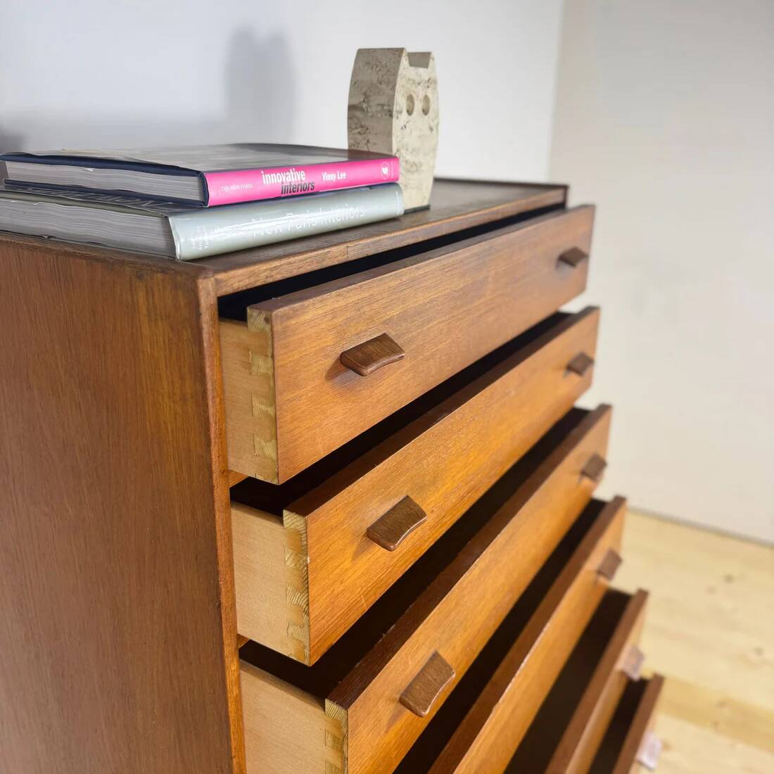 Mid-Century Danish teak chest of drawers from the 1960s
