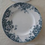 6 Flat plates MARIE lOUISE 353112 PLATES mill wolves faience blue