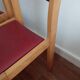 Série de 4 chaises années 60 bois blond et skaï