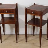 Art Deco pair of nightstands in walnut – 1940s