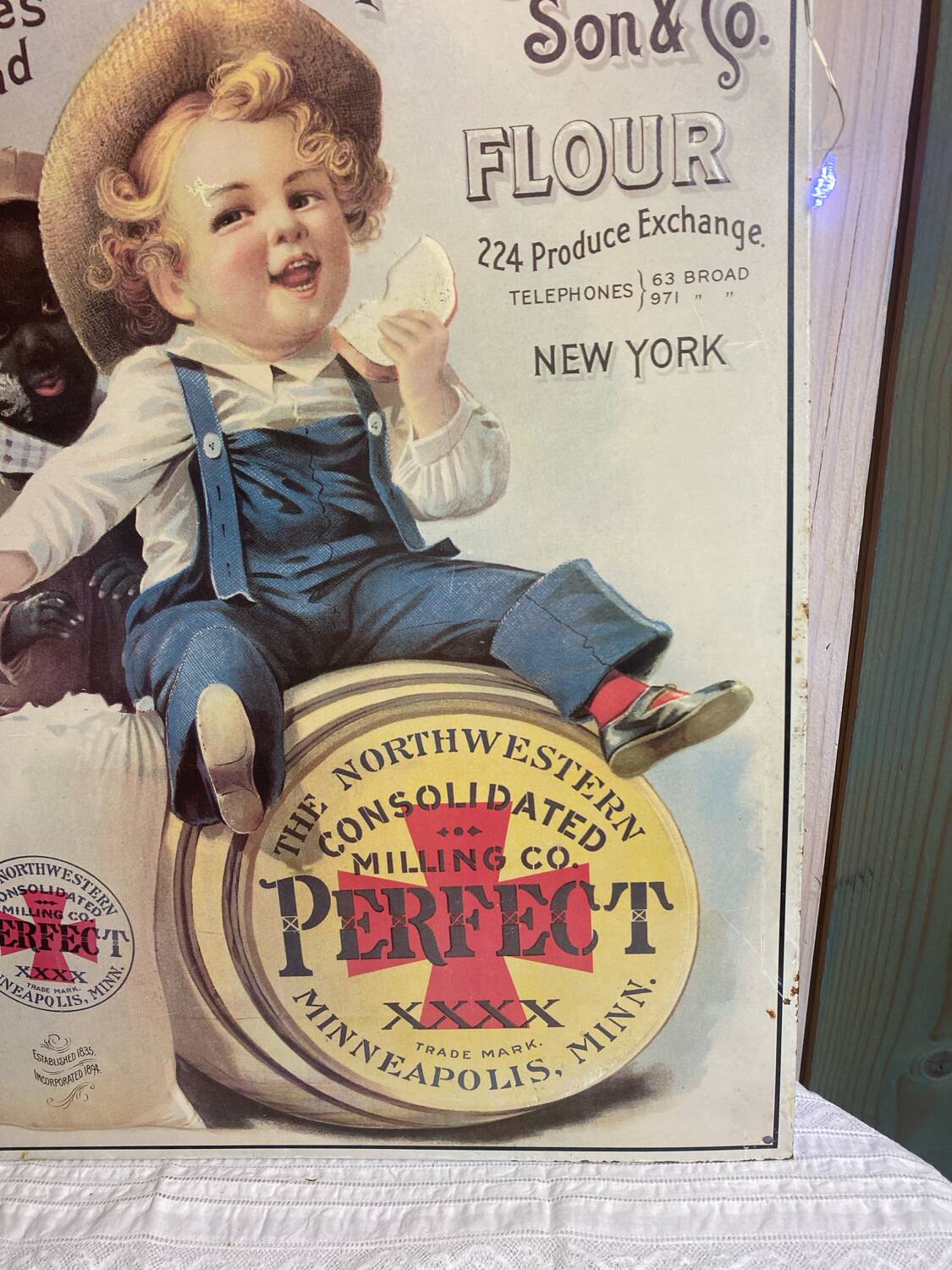 American vintage tin sign