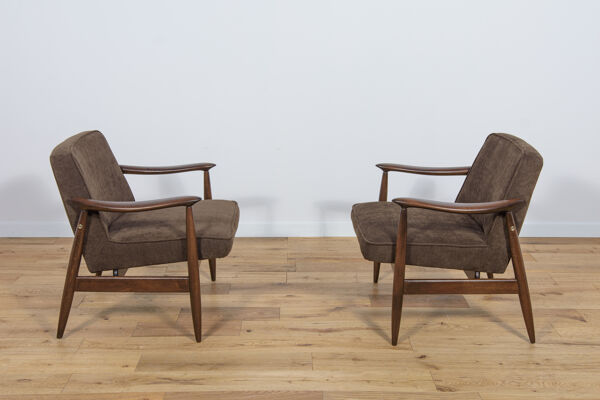 Fauteuils GFM-87 par Juliusz Kedziorek pour meubles Gościcińskie, années 1960, Set de 2